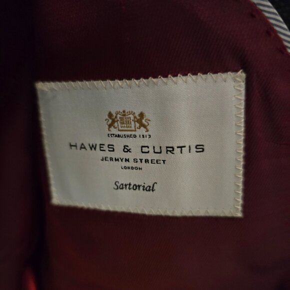 Hawes and Curtis Navy Blazer Slim Fit Size 38R - Picture 4 of 5